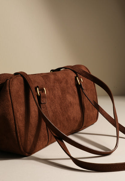 Faux Suede Baguette Bag