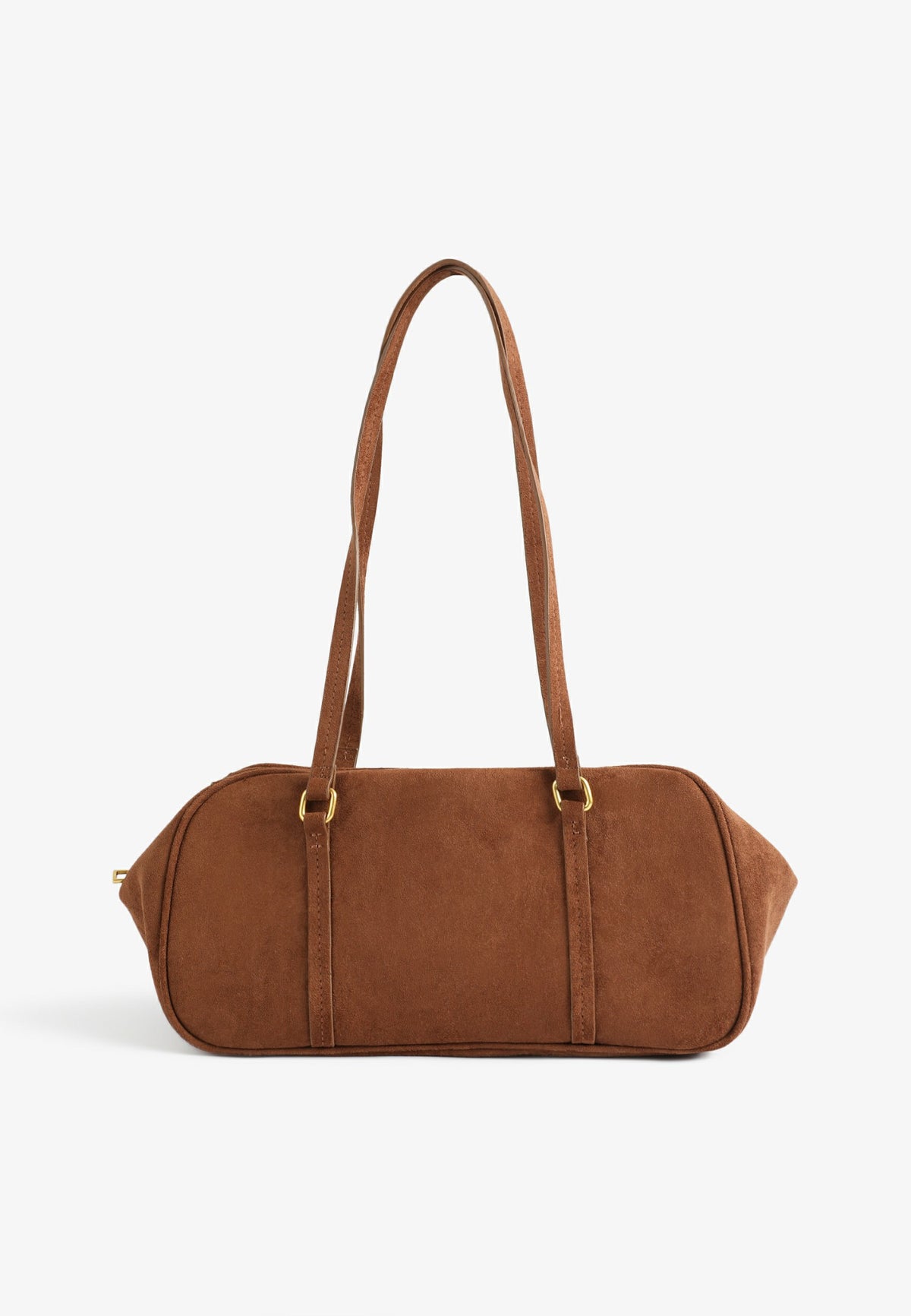 Faux Suede Baguette Bag