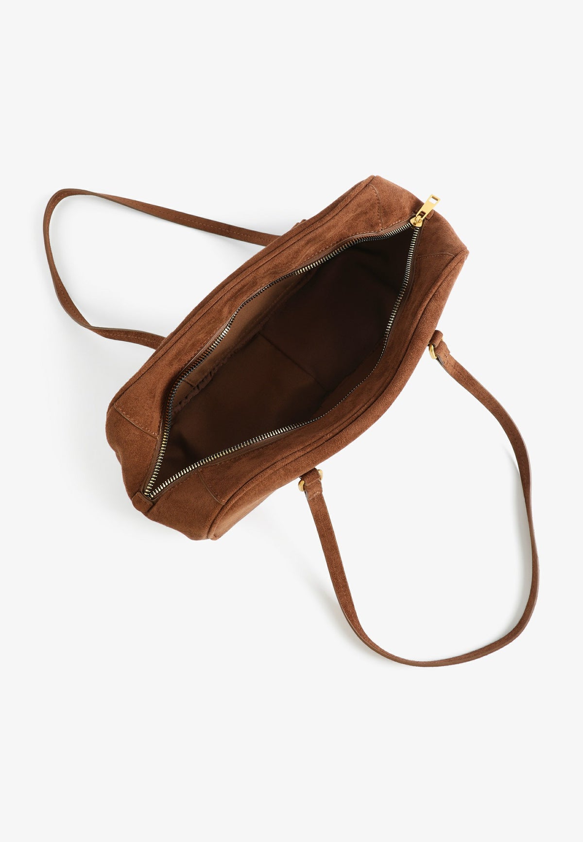 Faux Suede Baguette Bag