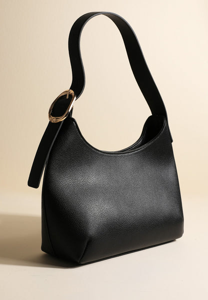 Pebbled Faux Leather Shoulder Bag