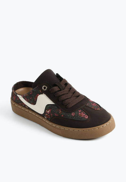 SuperCush Floral Lace Up Sneaker Mule