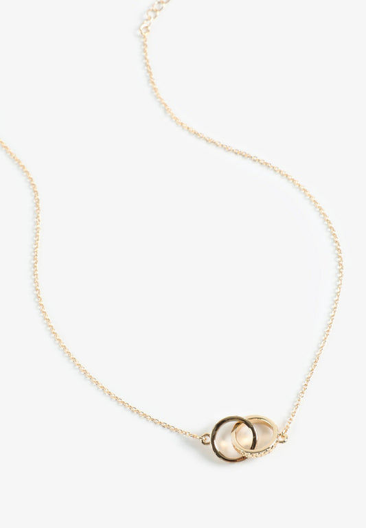 Gold Interlocking Heart Necklace