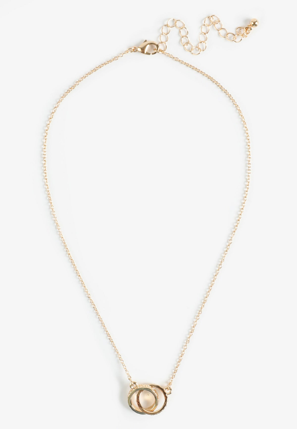 Gold Interlocking Heart Necklace