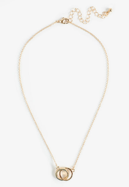 Gold Interlocking Heart Necklace