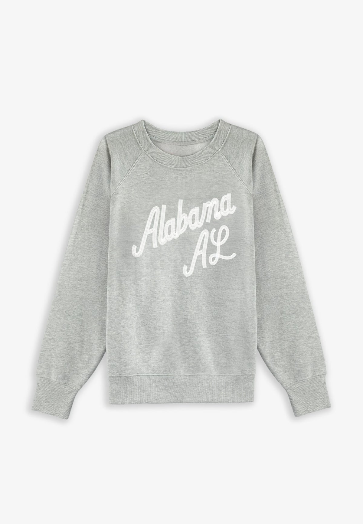 Plus Size State Embroidered Crew Neck Sweatshirt