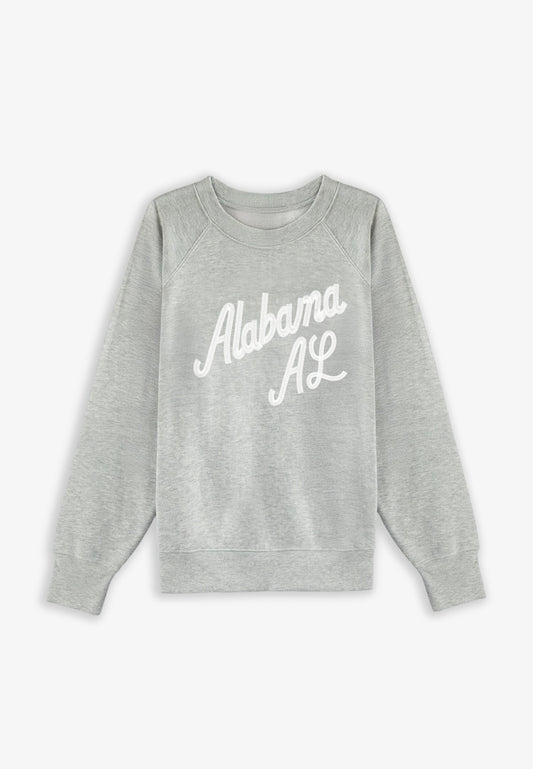 Plus Size State Embroidered Crew Neck Sweatshirt