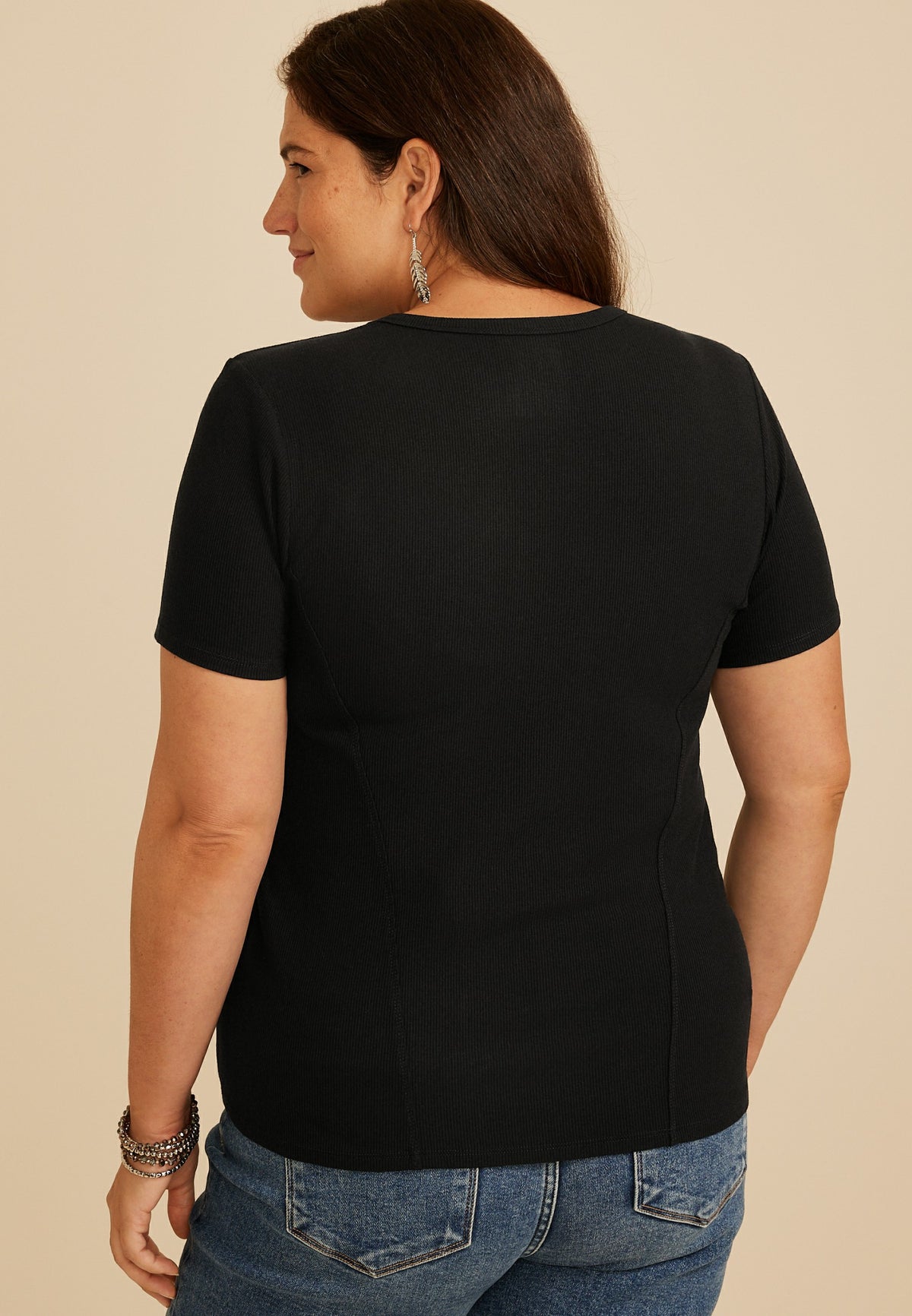 Plus Size 24/7 Corset Short Sleeve Tee