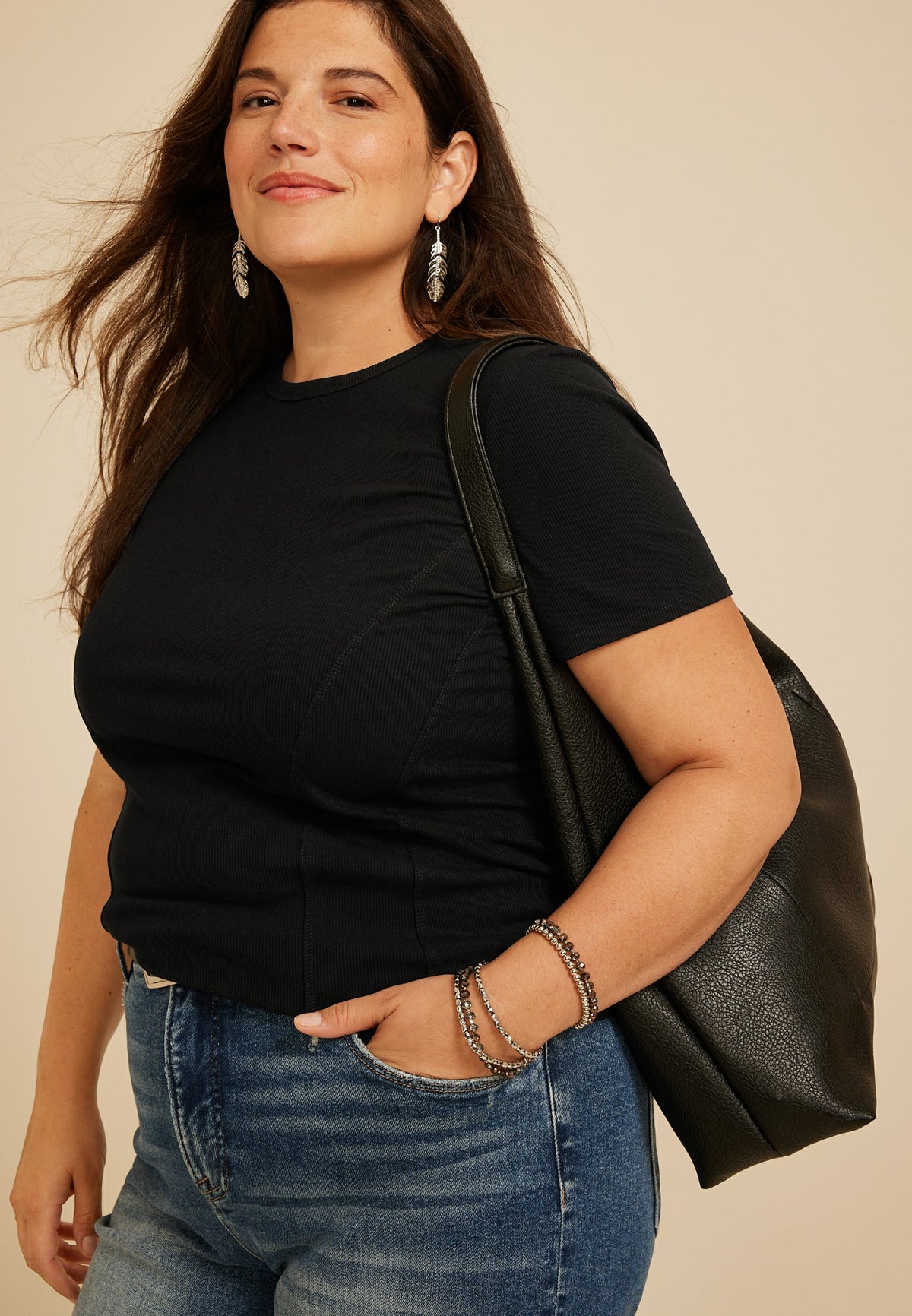 Plus Size 24/7 Corset Short Sleeve Tee