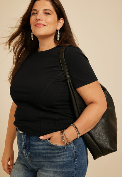 Plus Size 24/7 Corset Short Sleeve Tee