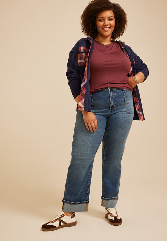 Plus Size 24/7 Kennedy Crew Neck Tee