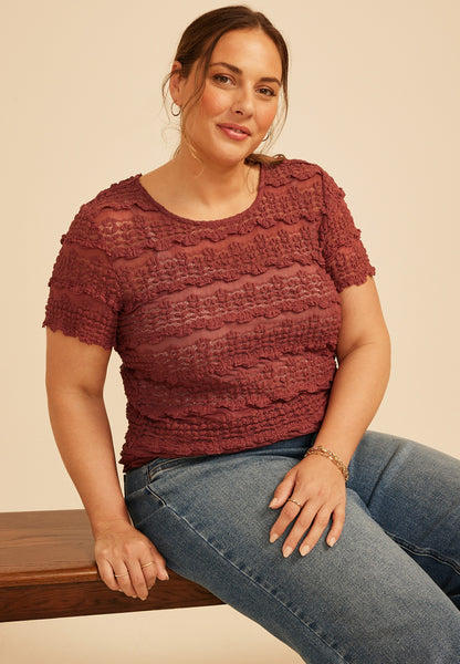 Plus Size Chunky Lace Tee