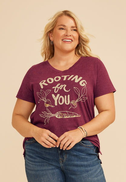 Plus Size Rooting For You Classic Fit Graphic Tee