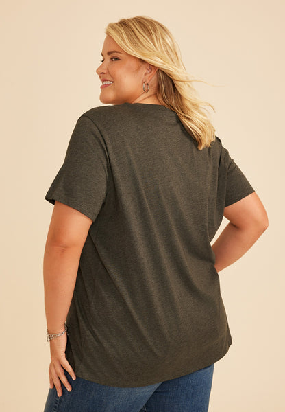 Plus Size Football Oversized Fit Graphic Tee