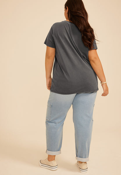 Plus Size Game Day Embroidered Hockey Classic Fit Graphic Tee