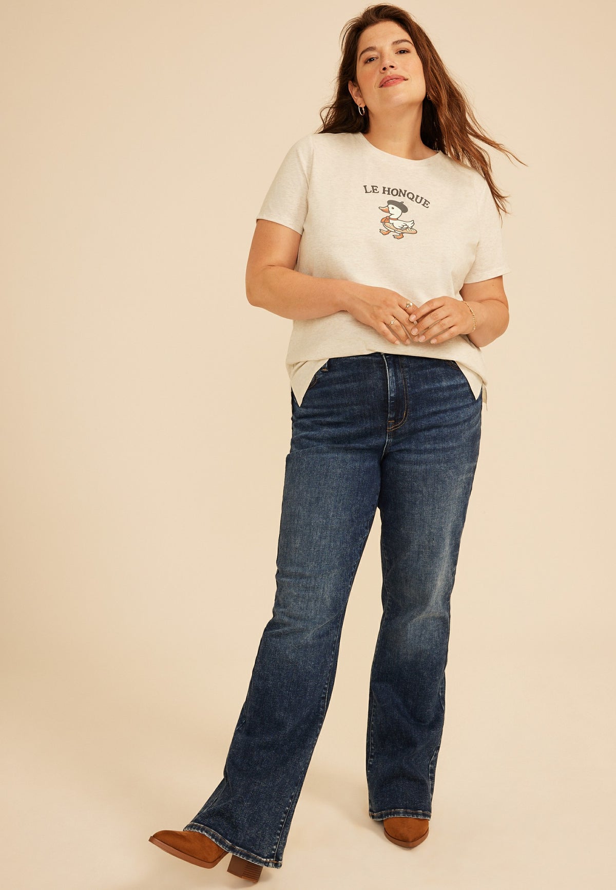 Plus Size Le Honque Duck Classic Fit Graphic Tee
