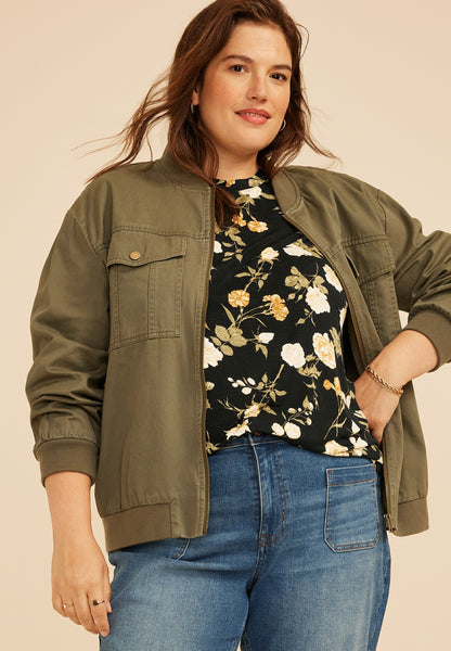 Plus Size 24/7 Kennedy Floral Crew Neck Tee