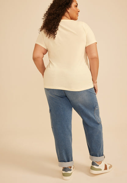 Plus Size Peanuts Snoopy League Classic Fit Graphic Tee