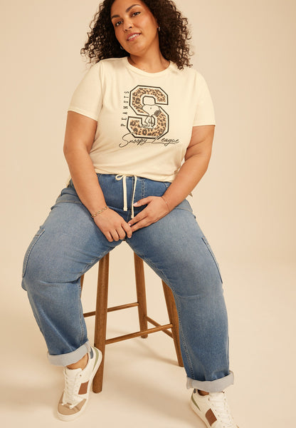 Plus Size Peanuts Snoopy League Classic Fit Graphic Tee