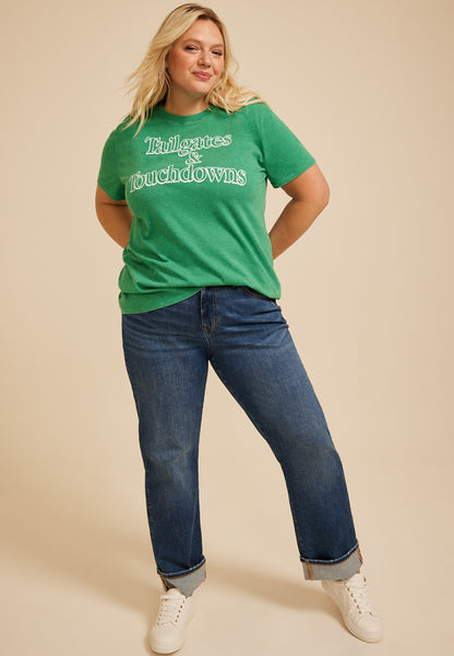 Plus Size Tailgates And Touchdown Oversized Graphic Tee