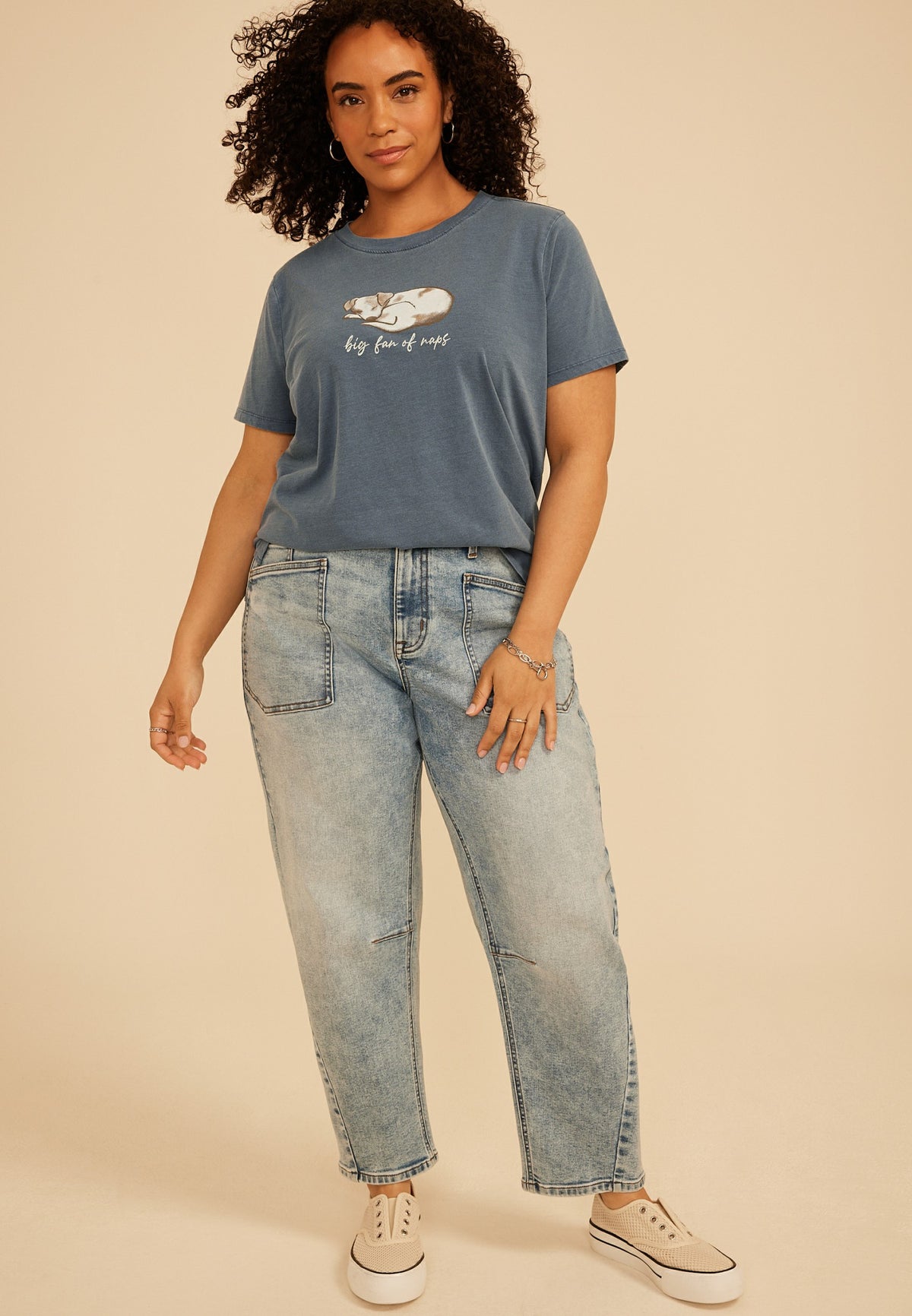 Plus Size Big Fan Of Naps Classic Fit Graphic Tee