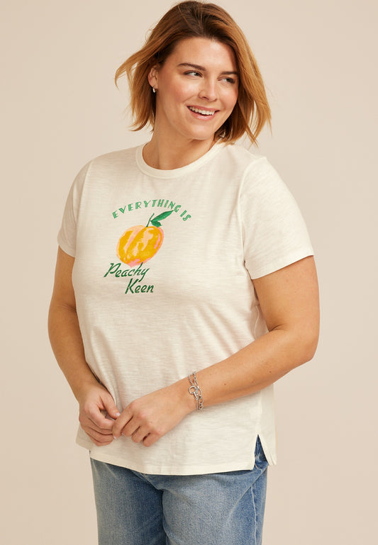 Plus Size Everything Is Peachy Keen