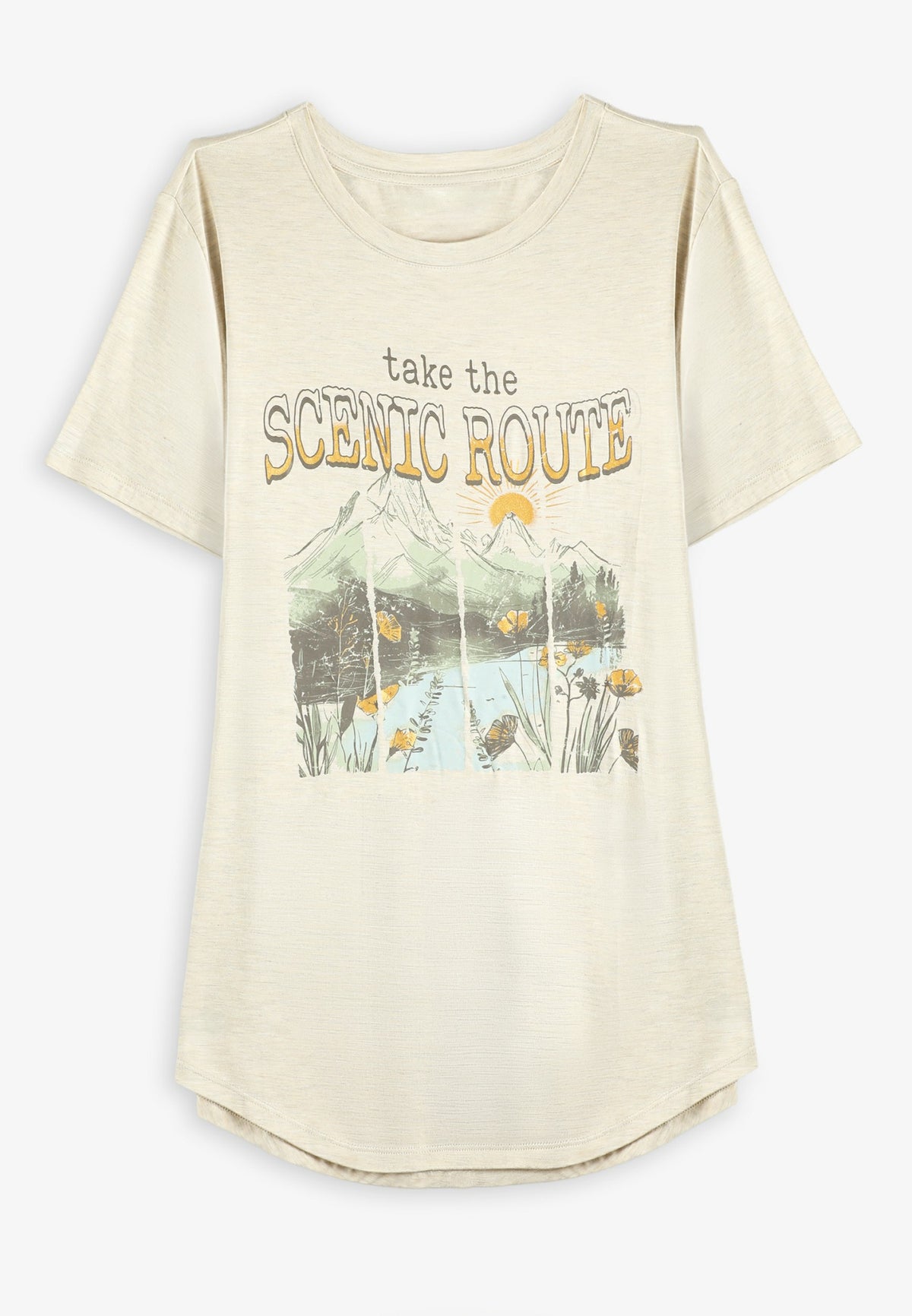 Plus Size Take The Scenic Route Classic Fit Graphic Tee