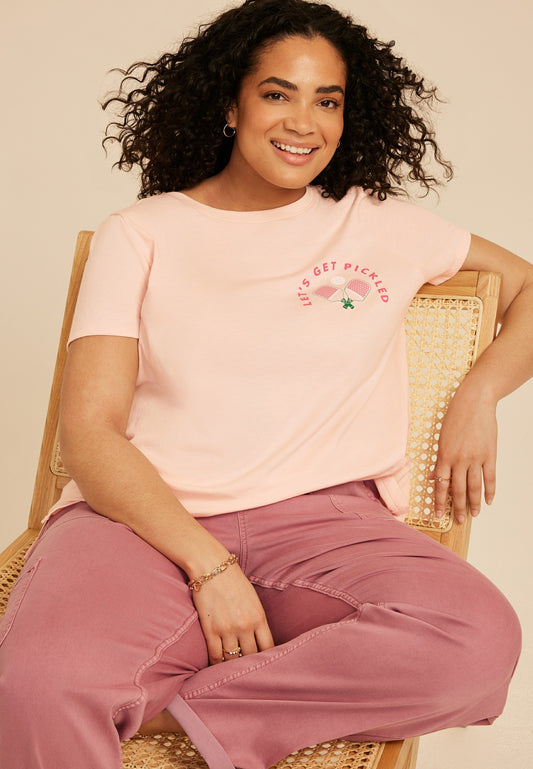 Plus Size Lets Get Pickled Classic Fit Graphic Tee