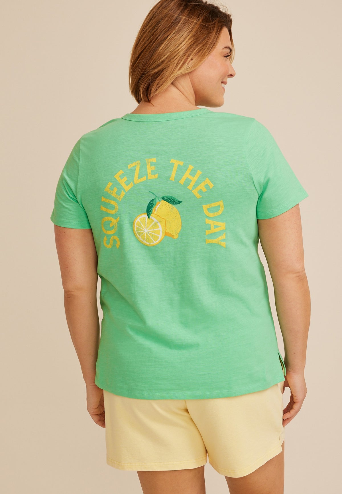 Plus Size Squeeze The Day Classic Fit Graphic Tee