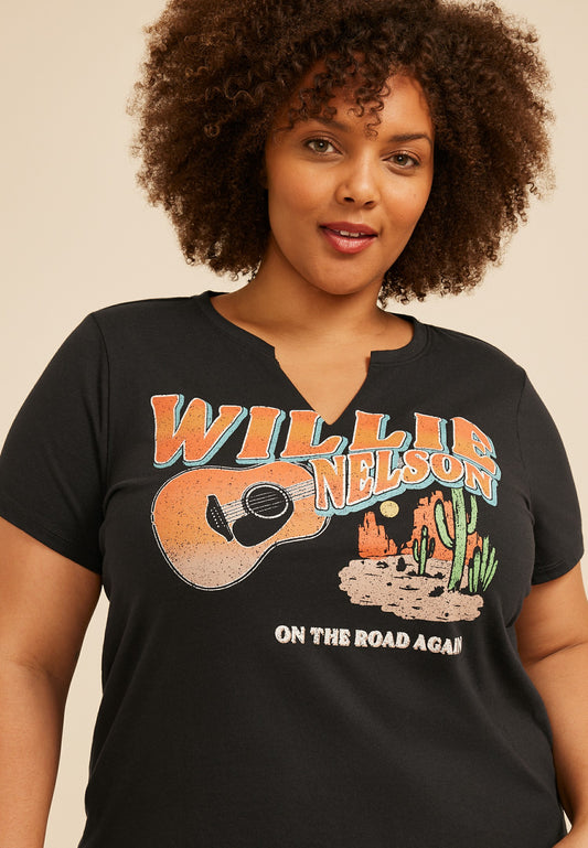 Plus Size Willie Nelson Classic Fit Graphic Tee
