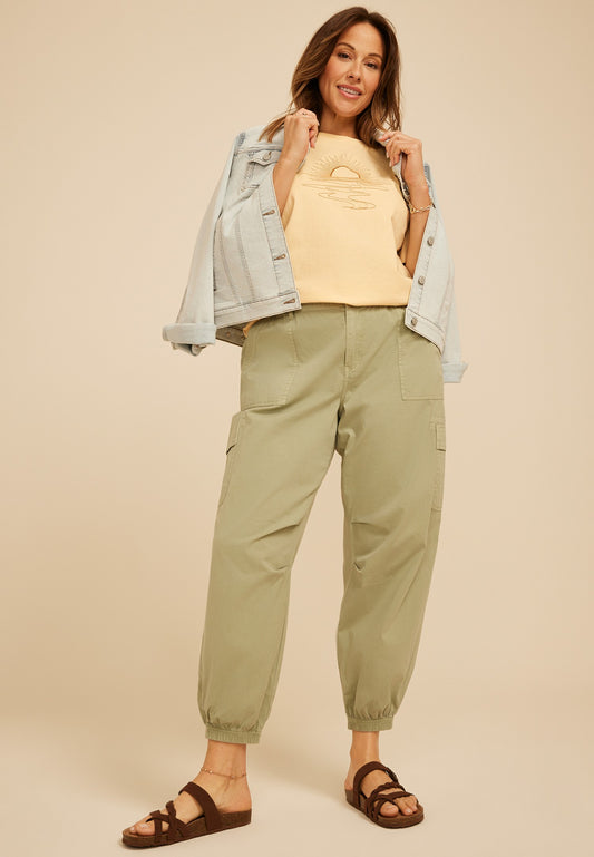Plus Size Sun Embroidered Standard Fit Graphic Tee