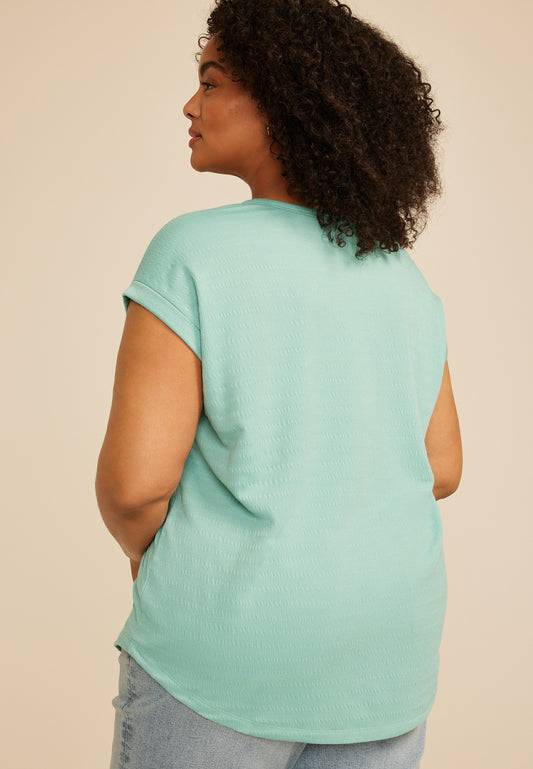 Plus Size 24/7 Textured Clara Tee