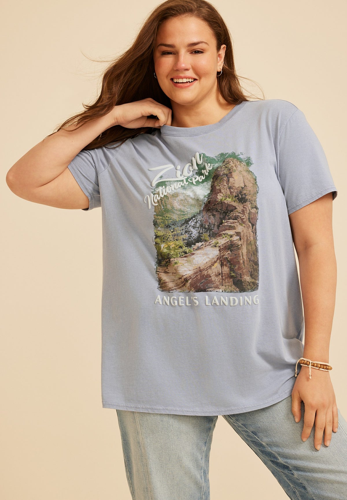 Plus Size Zion National Park Oversized Fit Graphic Tee