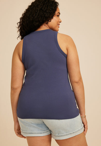 Plus Size 24/7 Highline Embroidered Star Americana Tank Top