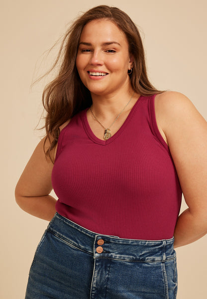 Plus Size 24/7 Highline V Neck Tank Top