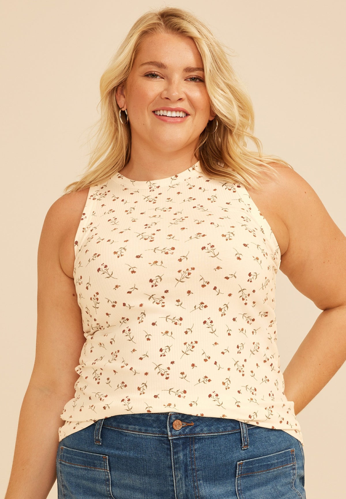 Plus Size 24/7 Highline Floral Tank Top