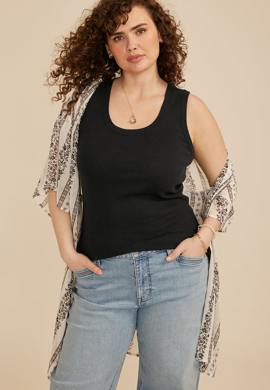 Plus Size 24/7 U Line Tank Top