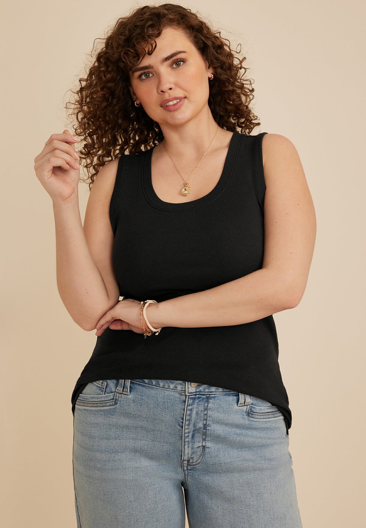 Plus Size 24/7 U Line Tank Top