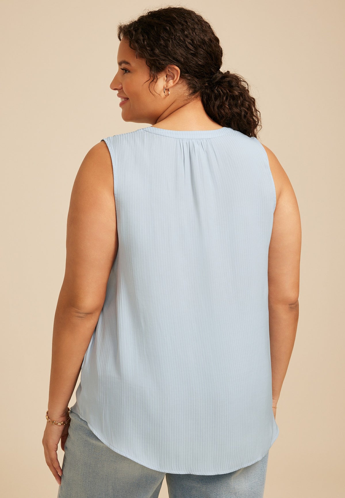 Plus Size Henley Tank Top