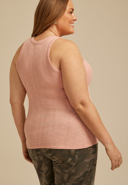 Plus Size 24/7 Variegated Ribbed Highline Tank Top