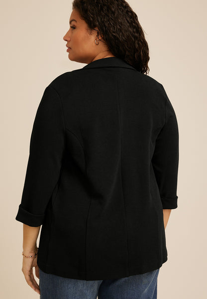 Plus Size Versa Open Front Blazer