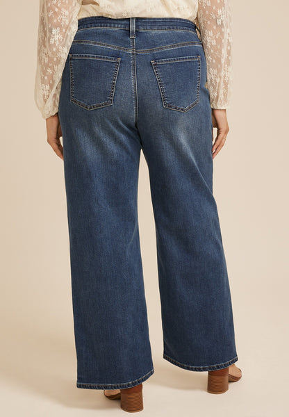 Plus Size m jeans by maurices™ Classic Dark High Rise Wide Leg Jean