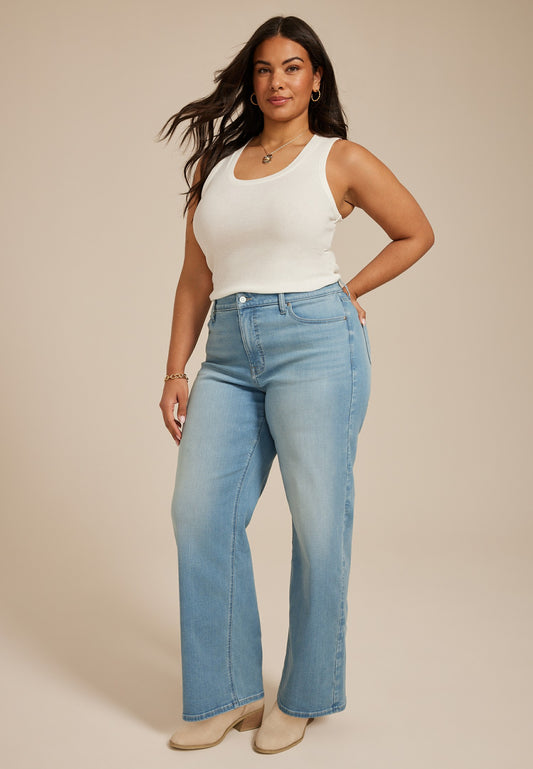 Plus Size m jeans by maurices™ Ultra High Rise Wide Leg Jean