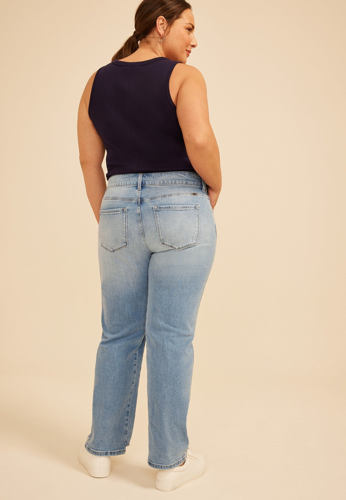 Plus Size KanCan™ High Rise Seamed Straight Jean