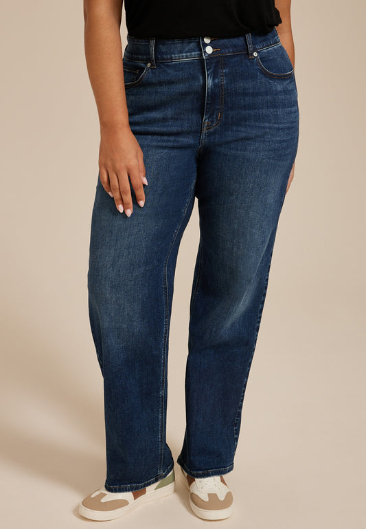 Plus Size m jeans by maurices™ Ultra High Rise Double Button Straight Jean