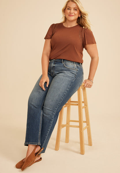 Plus Size KanCan™ High Rise Tinted Straight Jean