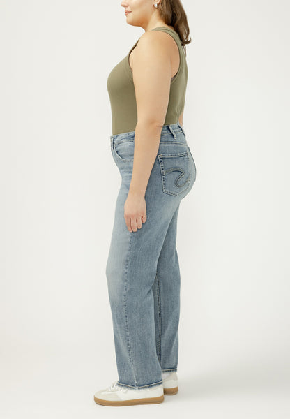 Plus Size Silver Jeans Co.® Avery Curvy High Rise Luxe Stretch Relaxed Straight Jean