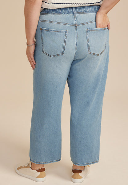 Plus Size m jeans by maurices™ Soft High Rise Straight Cropped Jean