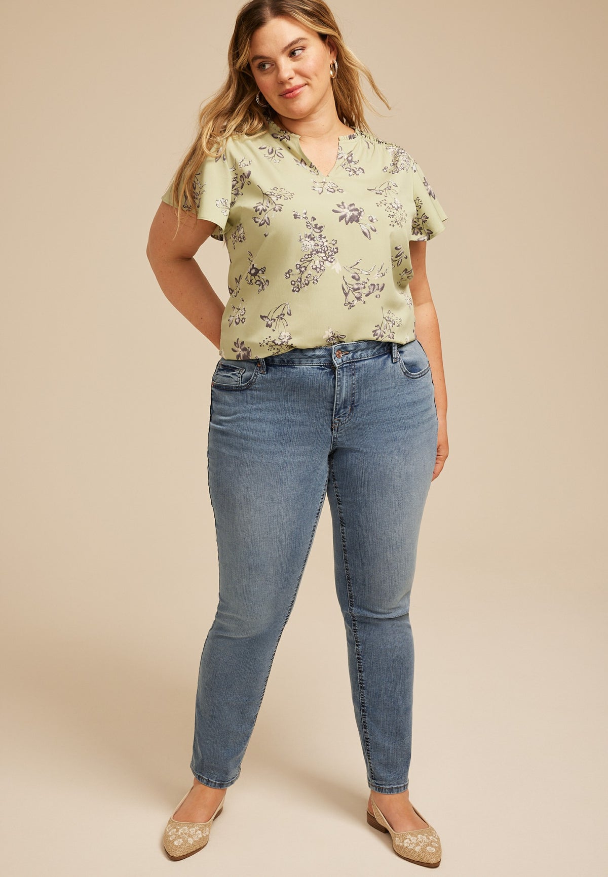 Plus Size m jeans by maurices™ Classic Mid Rise Slim Straight Jean