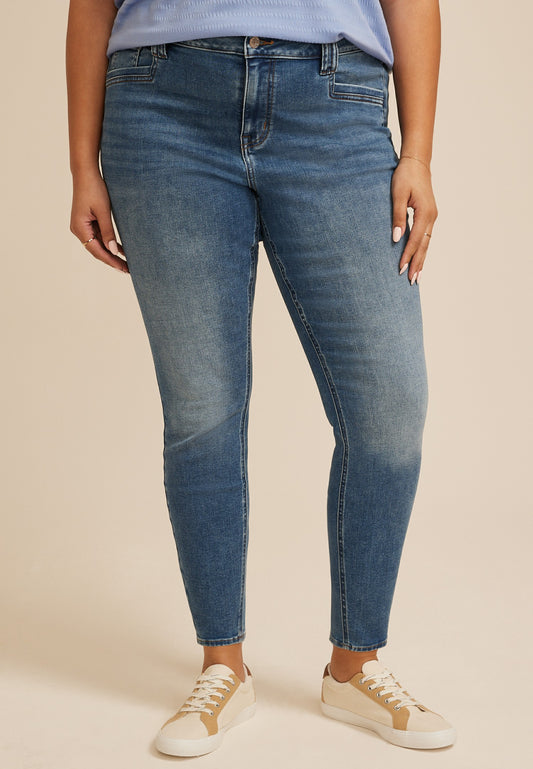 Plus Size m jeans by maurices™ Cool Comfort High Rise Angled Scoop Pocket Jegging
