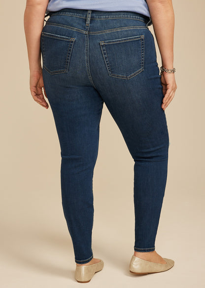 Plus Size m jeans by maurices™ Cool Comfort High Rise Plaid Backed Jegging
